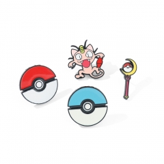 日漫卡通神奇宝贝周边精灵球胸针宝可梦口袋妖怪宠物小精灵徽章