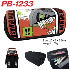 Chainsaw Man Cartoon Pencil Box Anime Pencil Bag