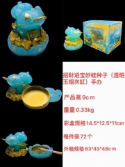 宝可梦GK招财进宝妙蛙种子（透明金色）（可拆做烟灰缸 )手办 高9cm 重量0.37kg 彩盒尺寸14*12*12cm 一箱72个
