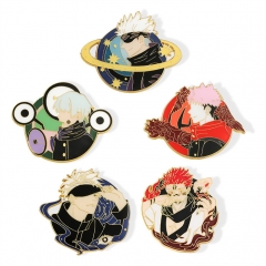 5 Styles Jujutsu Kaisen Cartoon Alloy Pin Anime Brooch
