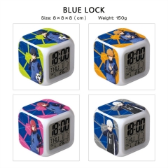 8 Styles Blue Lock Cartoon LED Anime Clock