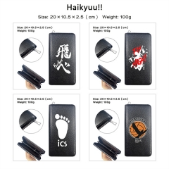 6 Styles Haikyuu PU Zipper Anime Long Wallet Purse