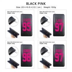 6 Styles K-POP BLACKPINK PU Zipper Anime Long Wallet Purse