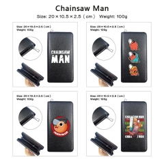 6 Styles Chainsaw Man PU Zipper Anime Long Wallet Purse