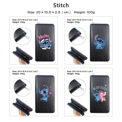 6 Styles Lilo & Stitch PU Zipper Anime Long Wallet Purse