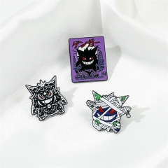 3 Styles Pokemon Cos Gengar Cartoon Alloy Badge Anime Brooch