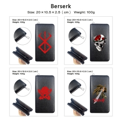 4 Styles Berserk PU Zipper Anime Long Wallet Purse