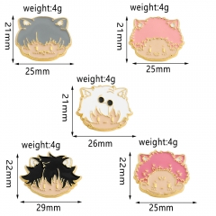 5 Styles Jujutsu Kaisen Cosplay Cartoon Alloy Pin Anime Brooch