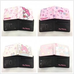 (9.5*22.5CM) 6 Styles Sanrio Cartoon Pattern Purse Anime PVC Wallet