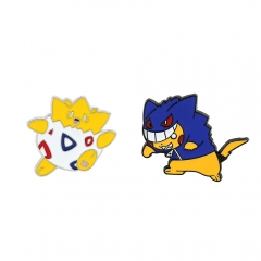 2 Styles Pokemon Cos Cartoon Alloy Pin Anime Brooch