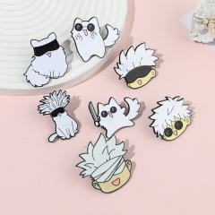 7 Styles Jujutsu Kaisen Cos Cartoon Alloy Pin Anime Brooch