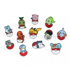 12 Styles Pokemon Cos Cartoon Alloy Pin Anime Brooch