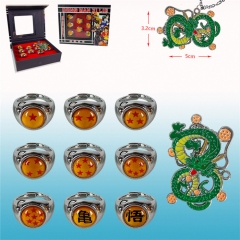 10PCS/SET Dragon Ball Z Anime Alloy Ring