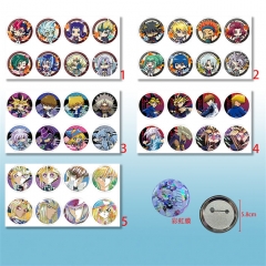 8个一套5.8CM）5款 游戏王 58mm8个装彩虹膜胸针