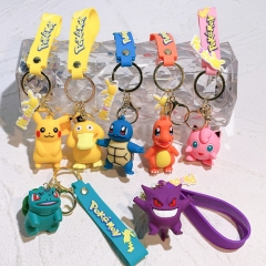 7 Styles Pokemon Pikachu Anime Figure Keychain