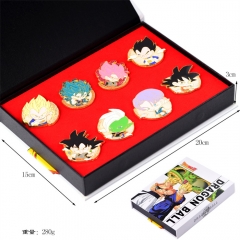 8PCS/SET 2 Styles Dragon Ball Z Cartoon Decoration Anime Brooch Pin Badge Set