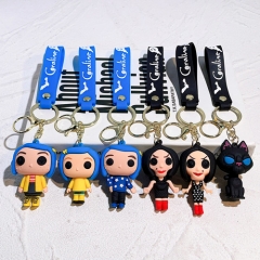 6 Styles Coraline & the Secret Door Anime Figure Keychain