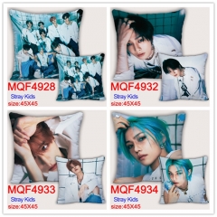13 Styles 45*45CM K-POP Stray Kids Cartoon Pattern Anime Pillow