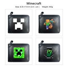 6 Styles Minecraft Cosplay PU Purse Folding Anime Short Wallet