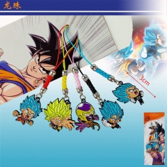 5PCS/SET Dragon Ball Z Anime Phone Strap Set