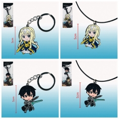 4 Styles Sword Art Online | SAO Anime Alloy Keychain/Necklace