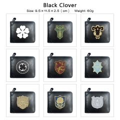 11 Styles Black Clover Cosplay PU Purse Folding Anime Short Wallet