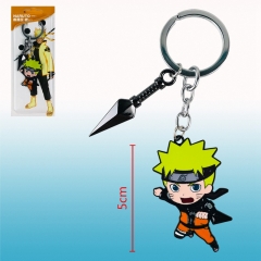 2 Styles Naruto Anime Alloy Keychain/Necklace