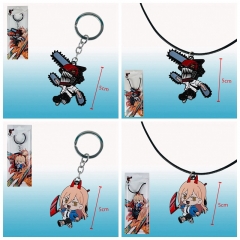 4 Styles Chainsaw Man Anime Alloy Keychain/Necklace