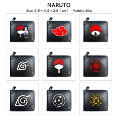 12 Styles Naruto Cosplay PU Purse Folding Anime Short Wallet
