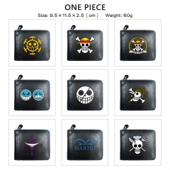 15 Styles One Piece Cosplay PU Purse Folding Anime Short Wallet