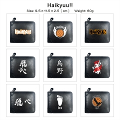 12 Styles Haikyuu Cosplay PU Purse Folding Anime Short Wallet
