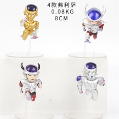 4PCS/SET 8CM Dragon Ball Z Frieza Cartoon Anime PVC Figure Toy
