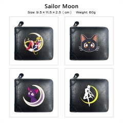 6 Styles Pretty Soldier Sailor Moon Cosplay PU Purse Folding Anime Short Wallet