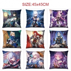 15 Styles 45*45CM Honkai: Star Rail Cartoon Pattern Anime Pillow