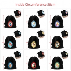 10 Styles Disney Princess Cartoon Pattern Anime Knitted Hat