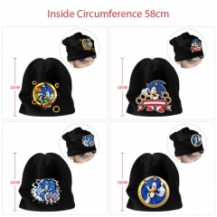 8 Styles Sonic The Hedgehog Cartoon Pattern Anime Knitted Hat