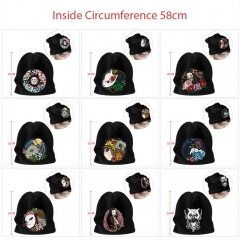 10 Styles Demon Slayer: Kimetsu no Yaiba Cartoon Pattern Anime Knitted Hat