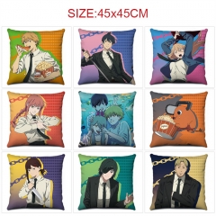 11 Styles 45*45CM Chainsaw Man Cartoon Pattern Anime Pillow