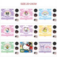 5PCS/SET 10 Styles 20*24CM Sanrio Melody Cinnamoroll Pom Kuromi Cartoon Pattern Anime Mouse Pad
