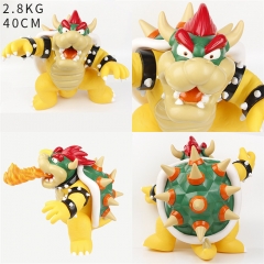 40CM Super Mario Bro Bowser Cartoon Anime PVC Figure Toy
