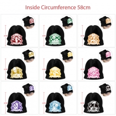 9 Styles One Piece Cartoon Pattern Anime Knitted Hat