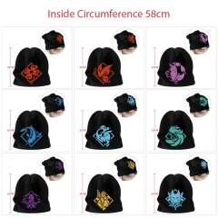 12 Styles Genshin Impact Cartoon Pattern Anime Knitted Hat