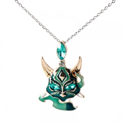 Genshin Impact Cartoon Anime Alloy Keychain Necklace