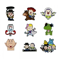 9 Styles Toy Story Cartoon Alloy Pin Anime Brooch