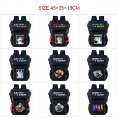 9 Styles Jujutsu Kaisen Cartoon Pattern Anime Backpack Bag With USB Charging Cable