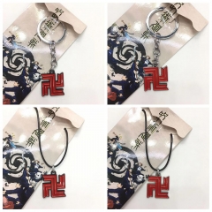 4 Styles Jujutsu Kaisen Cartoon Pattern Anime Alloy Keychain/Necklace