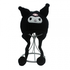 3 Colors My Melody Kuromi Cartoon Pattern Knitted Hat Anime Cap For Kids