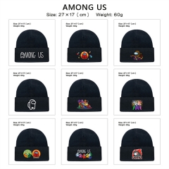 among us 12款 新货精品动漫印花毛绒针织帽保暖帽