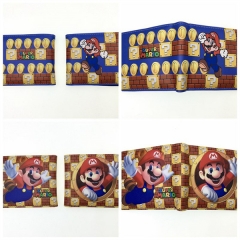 2 Styles Super Mario Bro Short Coin Purse Anime PVC Wallet