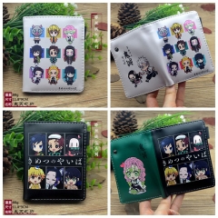 4 Styles Demon Slayer: Kimetsu no Yaiba Cartoon Pattern Coin Purse PU Anime Wallet